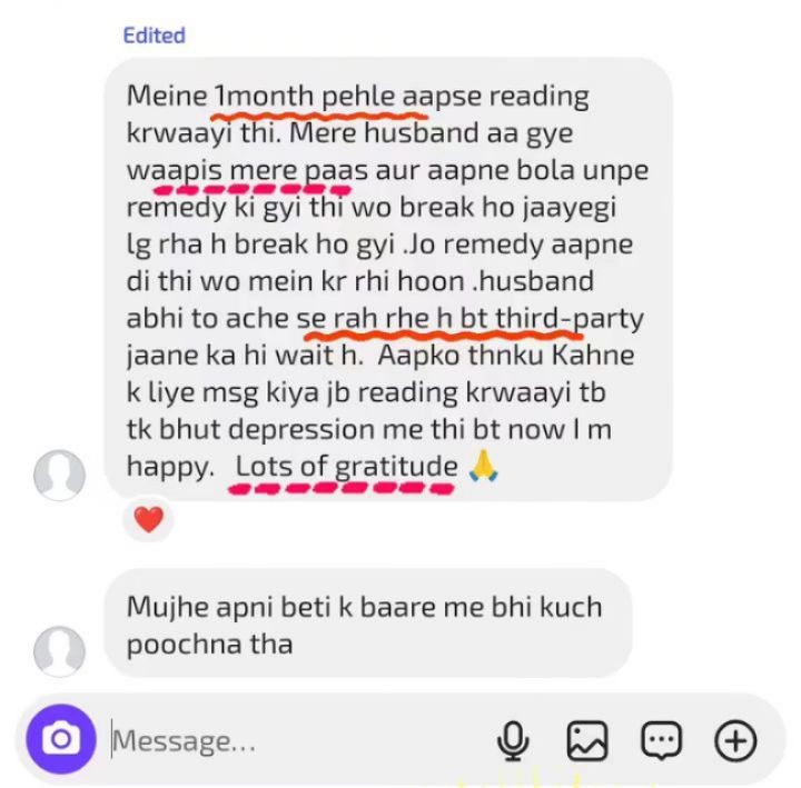 Client chat review about career decision success